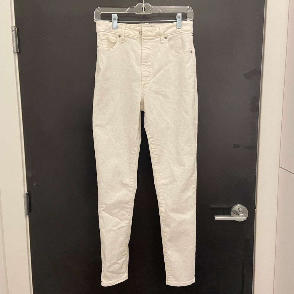 Abercrombie Womens White Skinny High Rise Jeans 6R